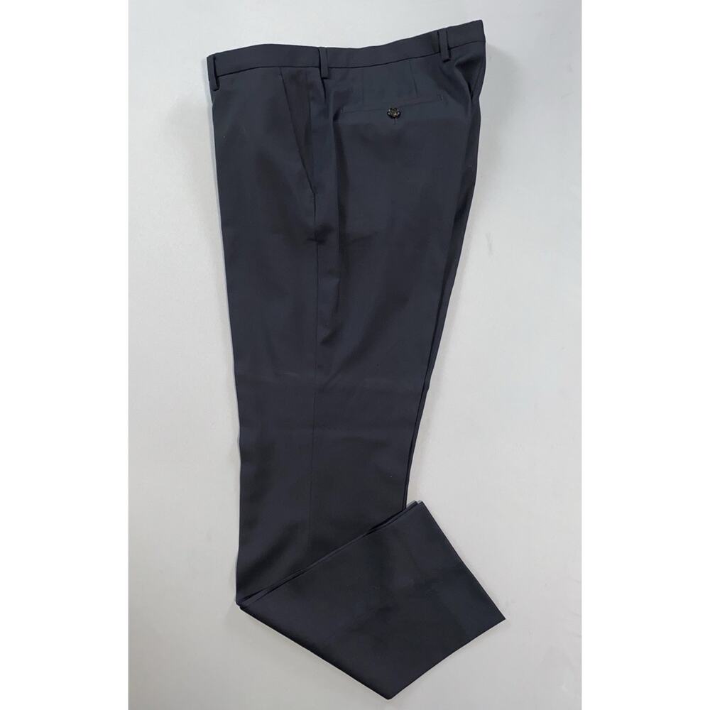 Hugo Boss Sharp1 US Flat Front Wool Dress Pants, Slacks. Black, Men's 35X34. EUC